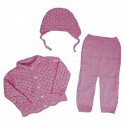 "МоёДитё" костюм из 3-х предметов "Катрин" розовый "Лотос"